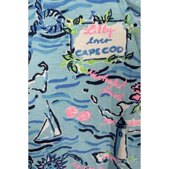 Lilly Pulitzer Dress Womens XL Kristen Swing Lilly Loves Cape Cod Bali Blue Prep - Picture 4 of 11